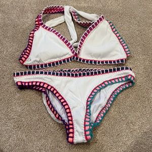 Platinum swimwear inspired by solange ferrarini white.